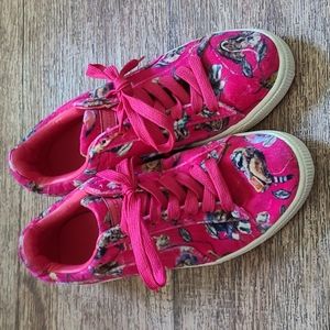 Puma House of Hackney × Puma basket classic pink velvet. Size 8